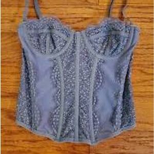 Urban Outfitter Out from under. lace bustier corset Top. Dark Blue